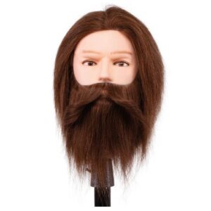 CABEÇA DE HOMEM C/BARBA CASTANHO CLARO 18