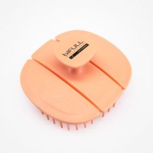 Escova tripla cor pêssego para couro cabeludo